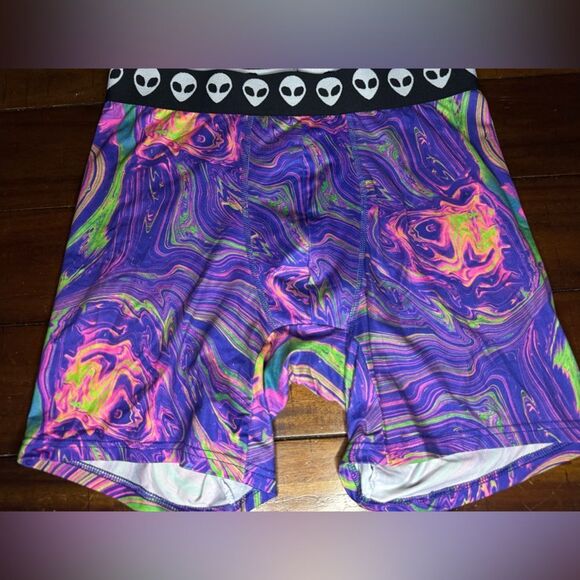 Rue 21 Alien Boxers with Colorful Marble Print Size Medium - Picture 1 of 4